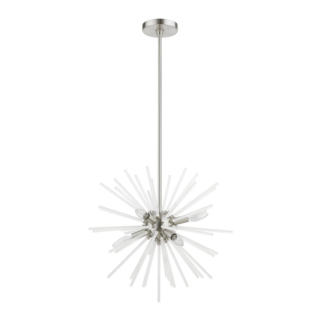 Livex Uptown 48824-91 Chandelier Light - Brushed Nickel