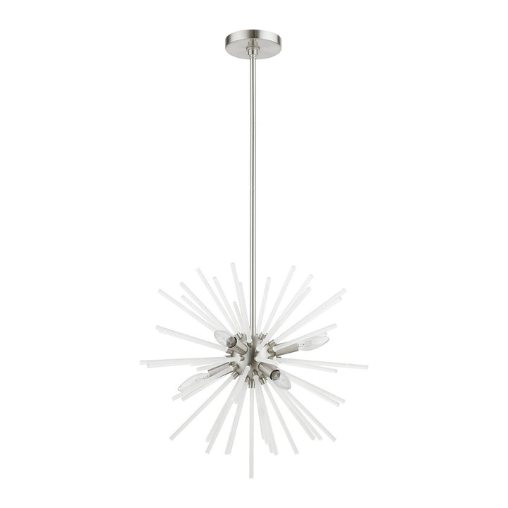 Livex Uptown 48824-91 Chandelier Light - Brushed Nickel