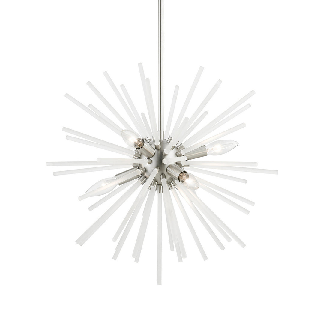 Livex Uptown 48824-91 Chandelier Light - Brushed Nickel