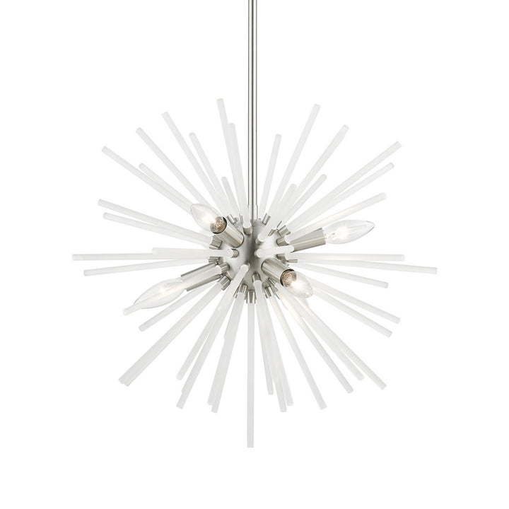 Livex Uptown 48824-91 Chandelier Light - Brushed Nickel