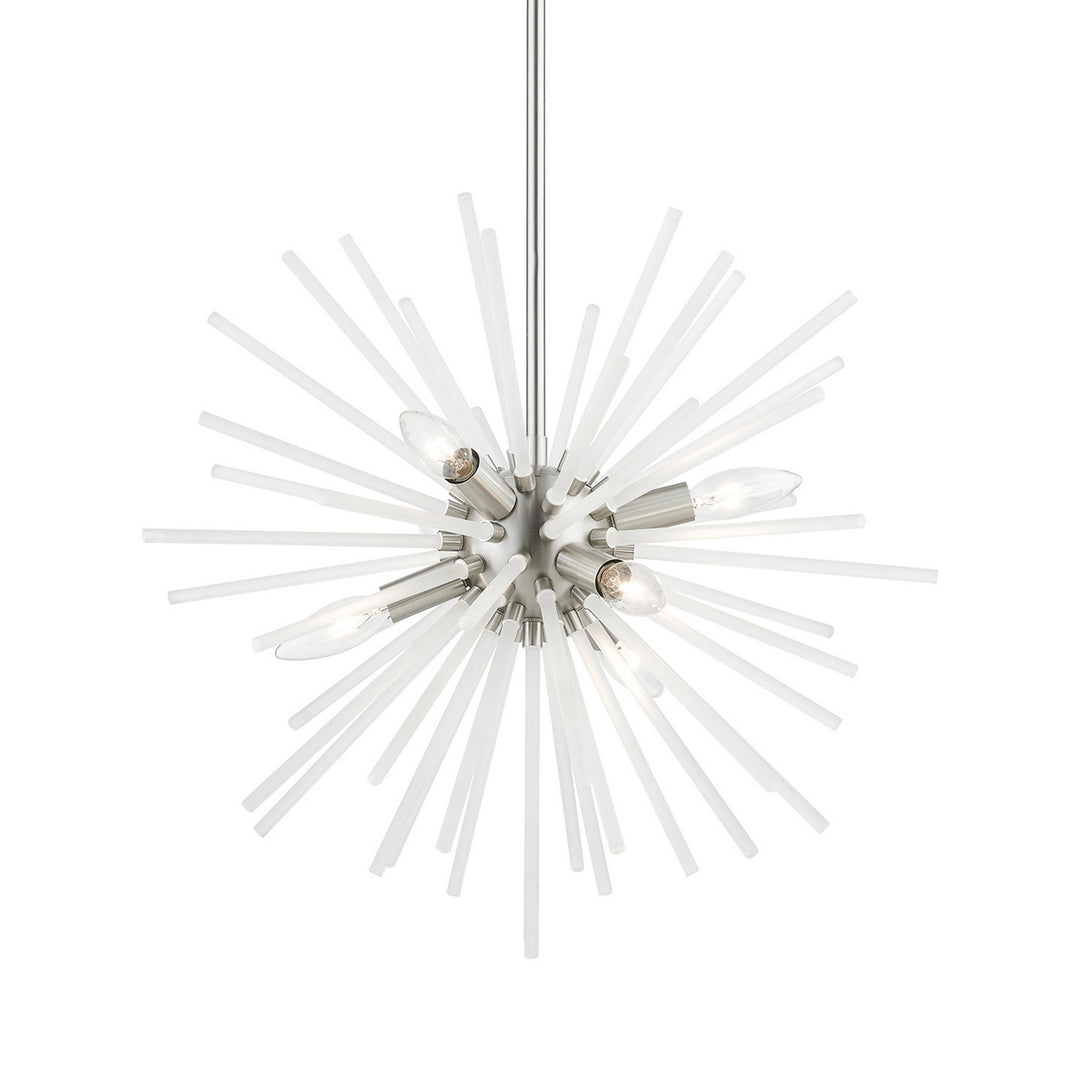 Livex Uptown 48824-91 Chandelier Light - Brushed Nickel