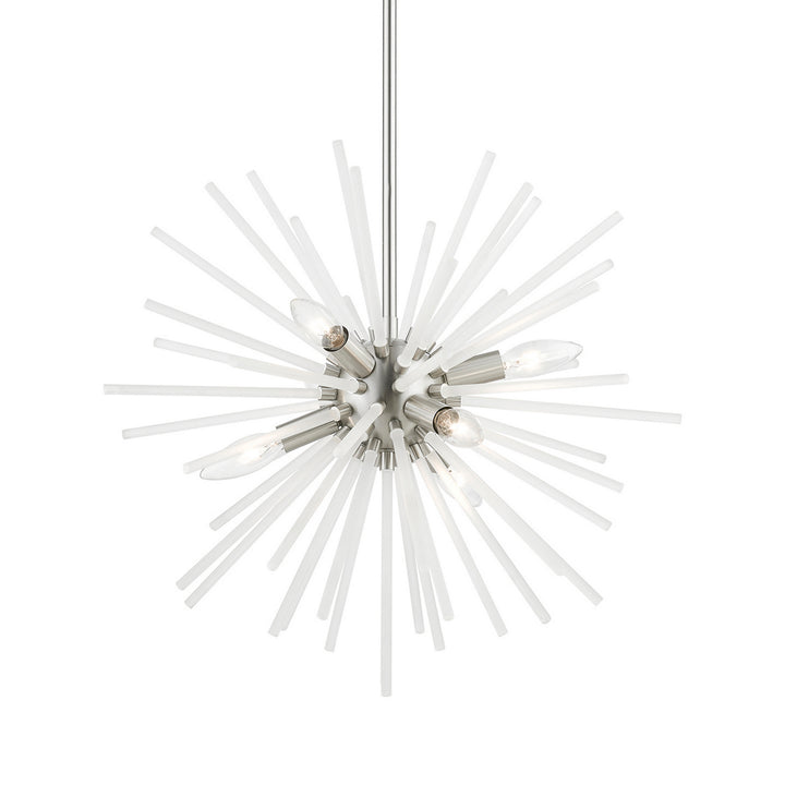 Livex Uptown 48824-91 Chandelier Light - Brushed Nickel