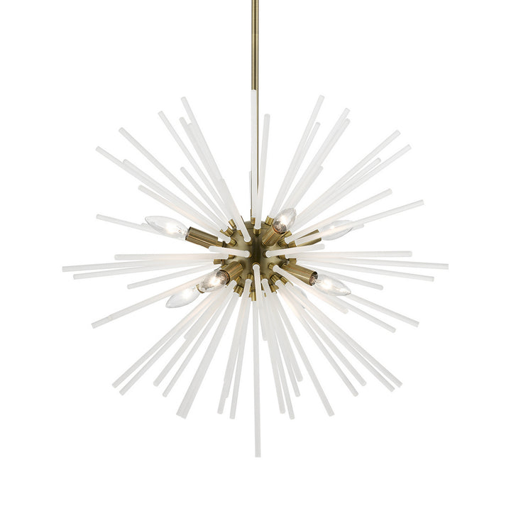 Livex Uptown 48826-01 Chandelier Light - Antique Brass