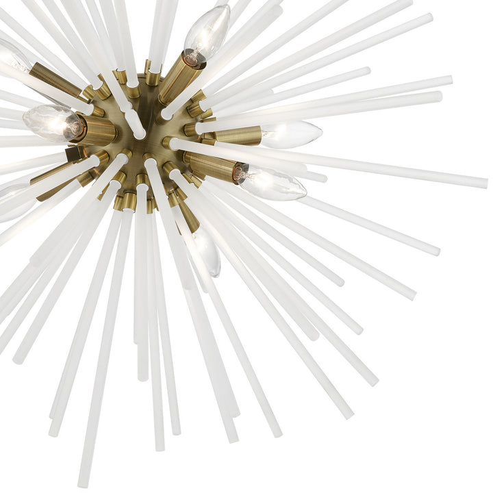 Livex Uptown 48826-01 Chandelier Light - Antique Brass
