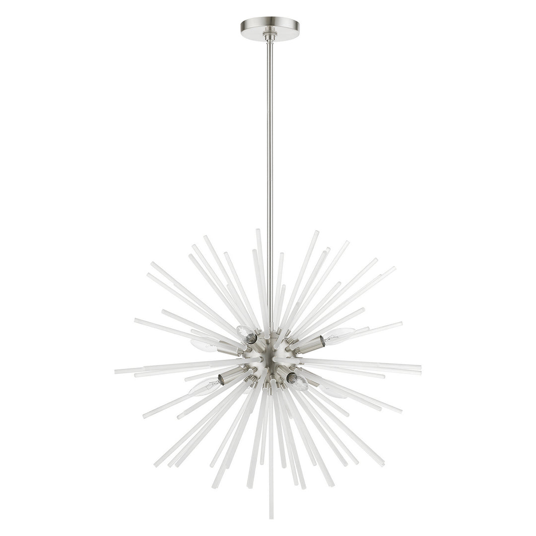 Livex Uptown 48826-91 Chandelier Light - Brushed Nickel