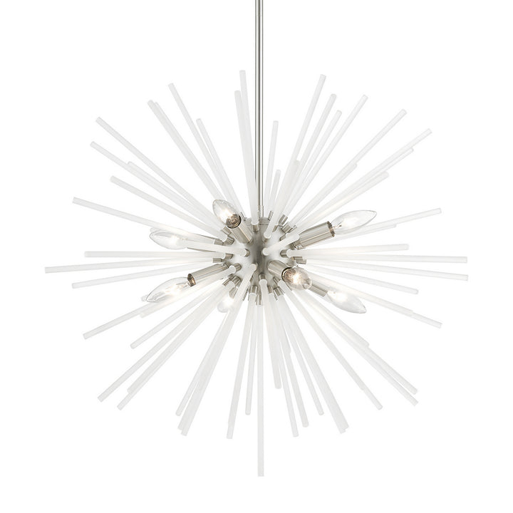 Livex Uptown 48826-91 Chandelier Light - Brushed Nickel