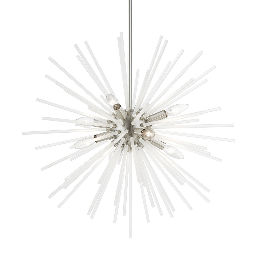 Livex Uptown 48826-91 Chandelier Light - Brushed Nickel