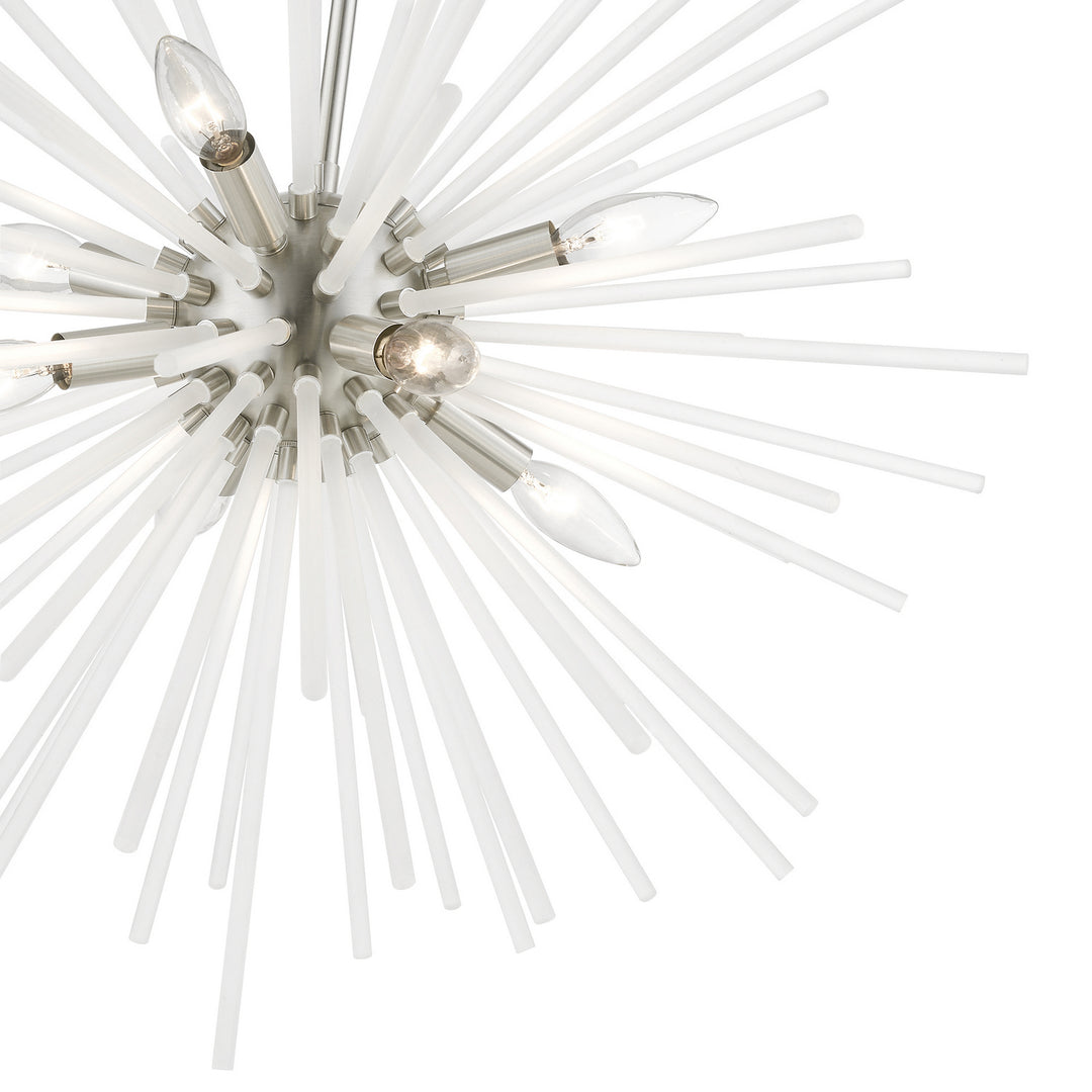 Livex Uptown 48826-91 Chandelier Light - Brushed Nickel