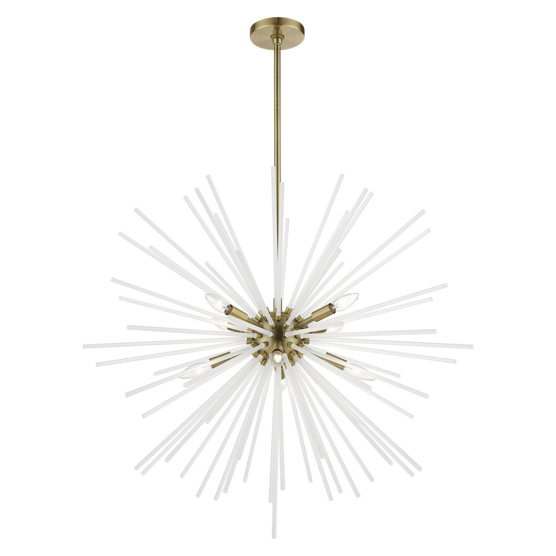 Livex Uptown 48828-01 Chandelier Light - Antique Brass