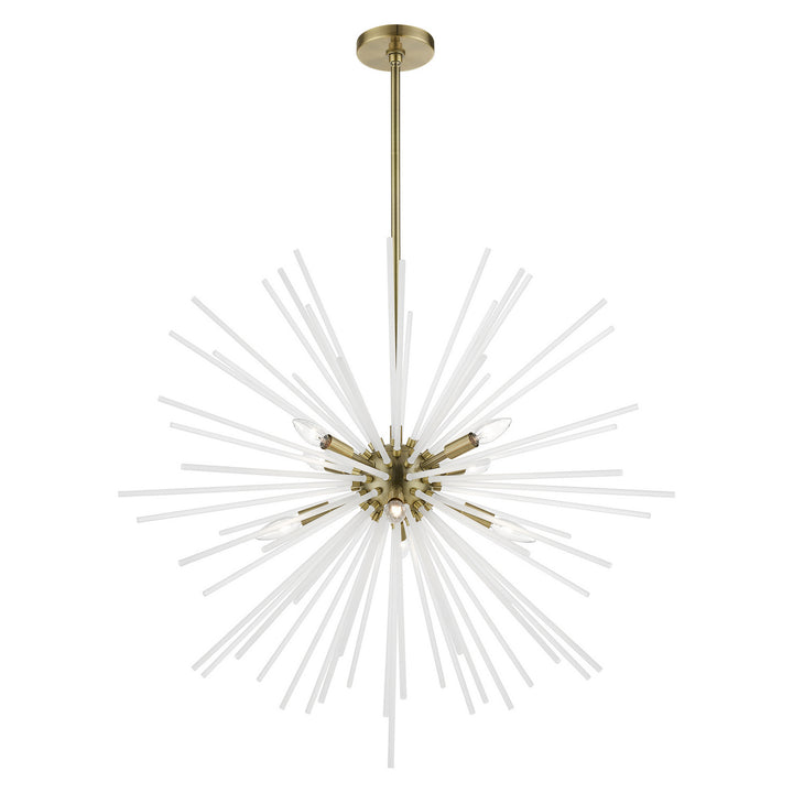 Livex Uptown 48828-01 Chandelier Light - Antique Brass