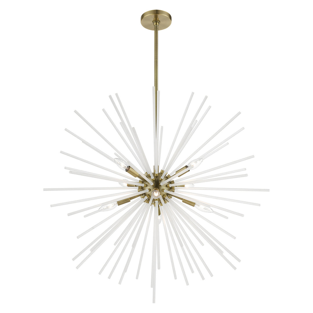 Livex Uptown 48828-01 Chandelier Light - Antique Brass