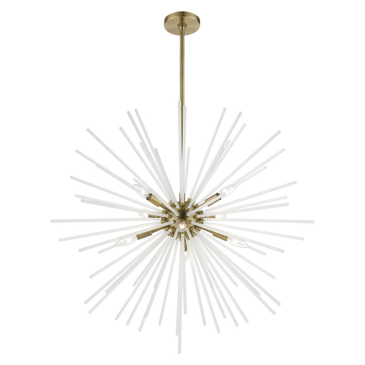 Livex Uptown 48828-01 Chandelier Light - Antique Brass