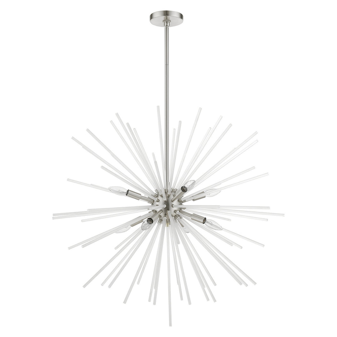 Livex Uptown 48828-91 Chandelier Light - Brushed Nickel