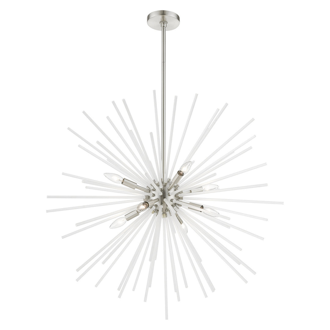 Livex Uptown 48828-91 Chandelier Light - Brushed Nickel