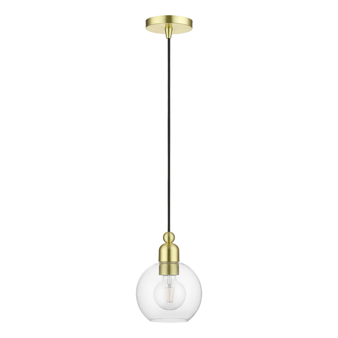 Livex Downtown 48971-12 Pendant Light - Satin Brass