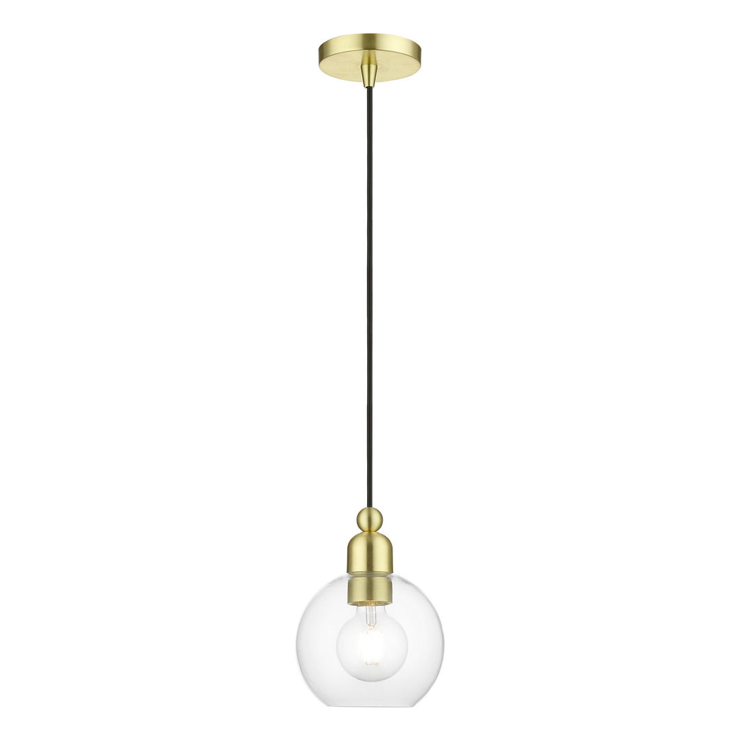 Livex Downtown 48971-12 Pendant Light - Satin Brass