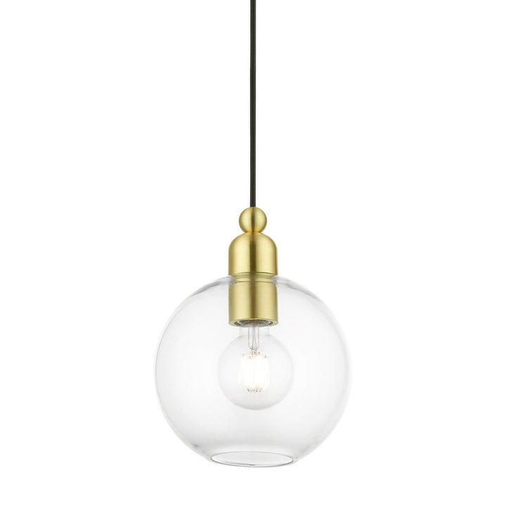 Livex Downtown 48972-12 Pendant Light - Satin Brass