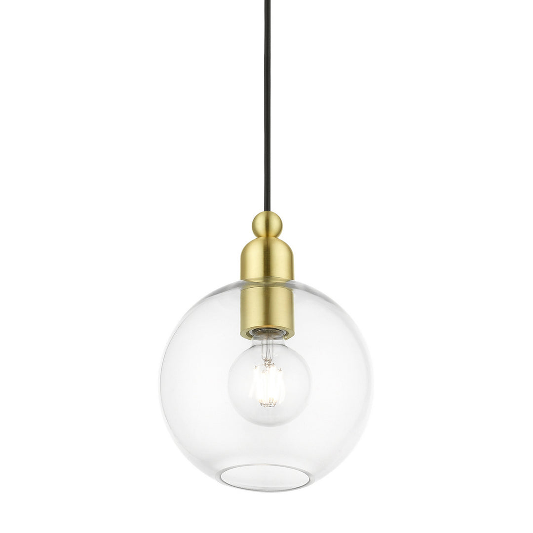 Livex Downtown 48972-12 Pendant Light - Satin Brass