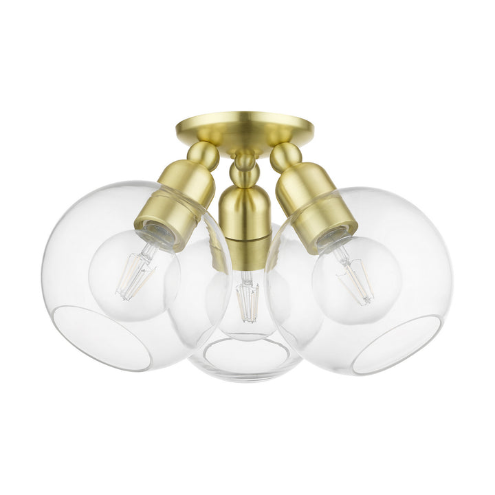 Livex Downtown 48978-12 Ceiling Light - Satin Brass