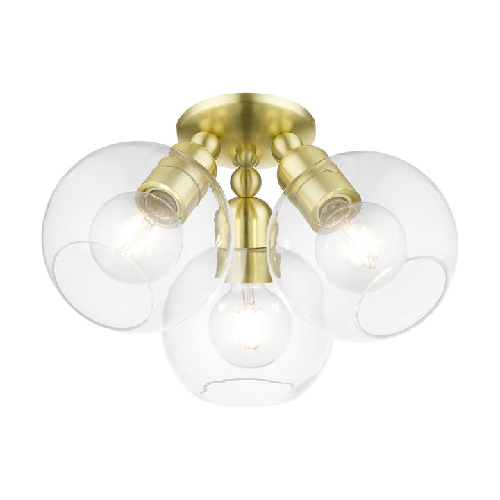 Livex Downtown 48978-12 Ceiling Light - Satin Brass