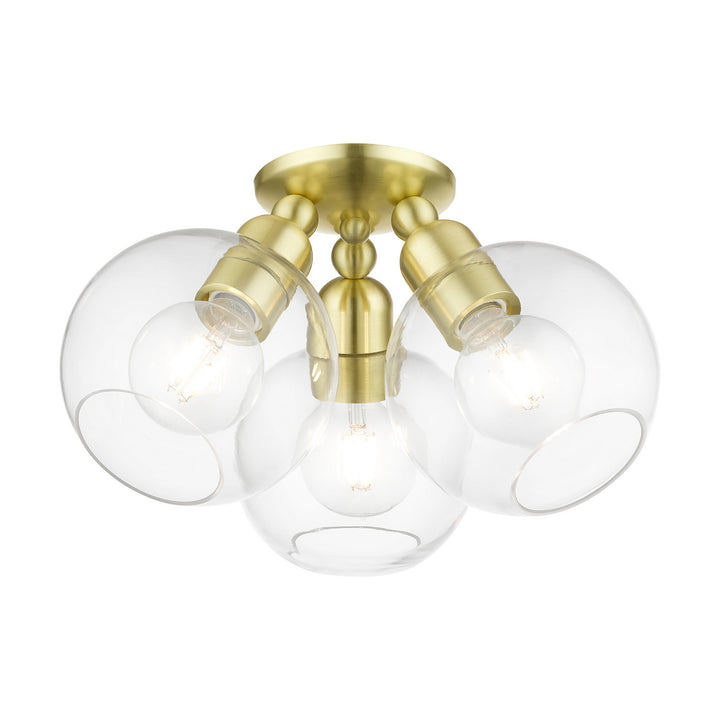 Livex Downtown 48978-12 Ceiling Light - Satin Brass