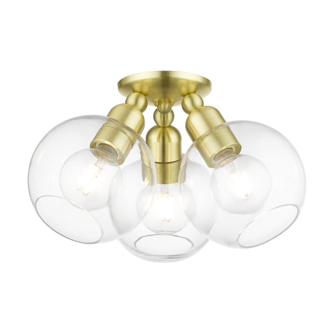 Livex Downtown 48978-12 Ceiling Light - Satin Brass