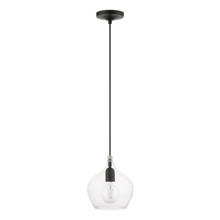 Livex Aldrich 49088-04 Pendant Light - Black w/Brushed Nickel