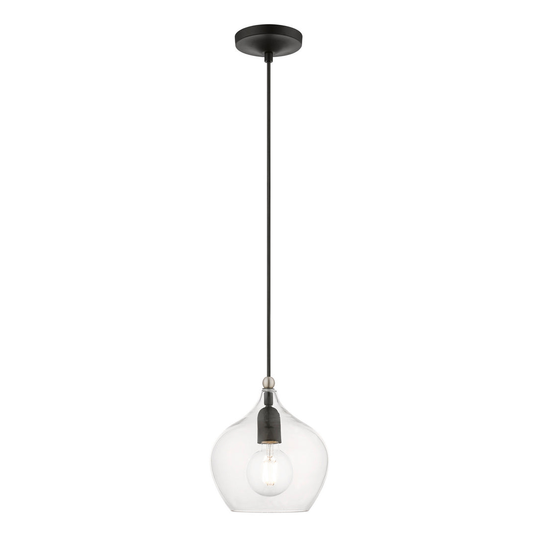 Livex Aldrich 49088-04 Pendant Light - Black w/Brushed Nickel