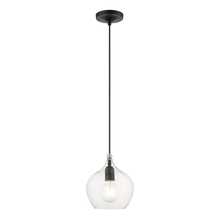 Livex Aldrich 49088-04 Pendant Light - Black w/Brushed Nickel