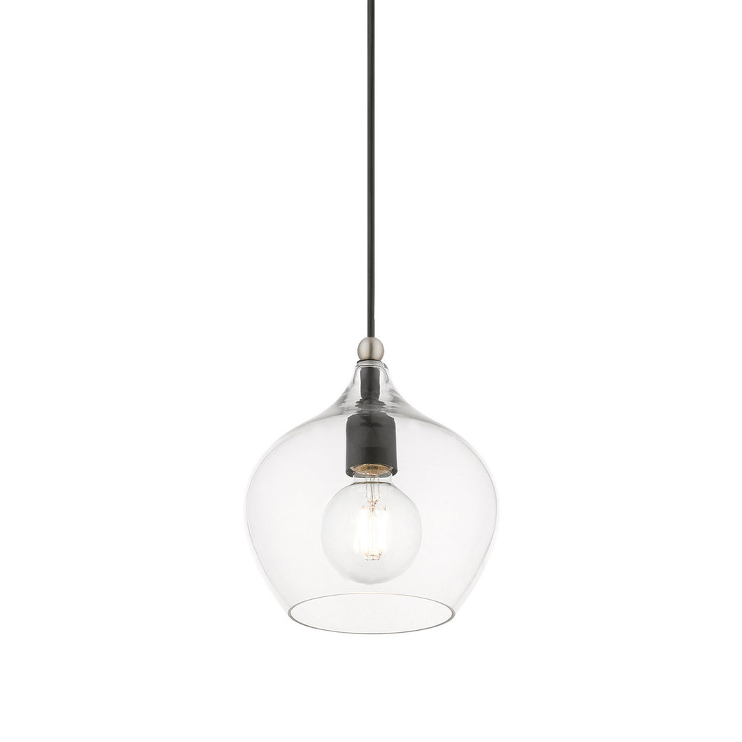 Livex Aldrich 49088-04 Pendant Light - Black w/Brushed Nickel