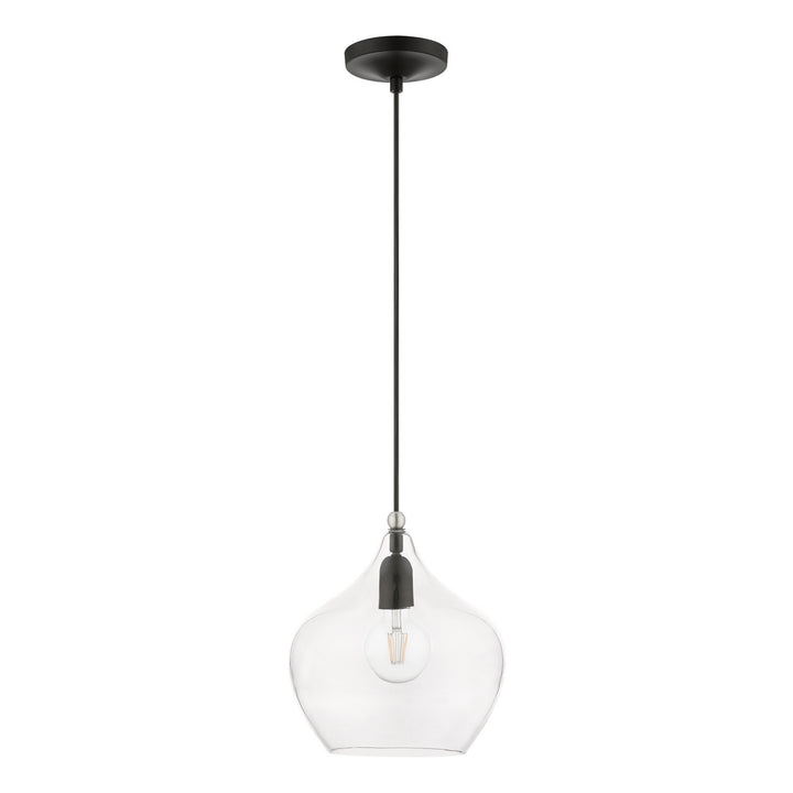 Livex Aldrich 49093-04 Pendant Light - Black w/Brushed Nickel