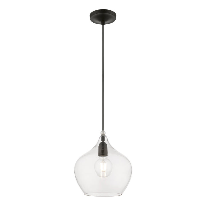 Livex Aldrich 49093-04 Pendant Light - Black w/Brushed Nickel