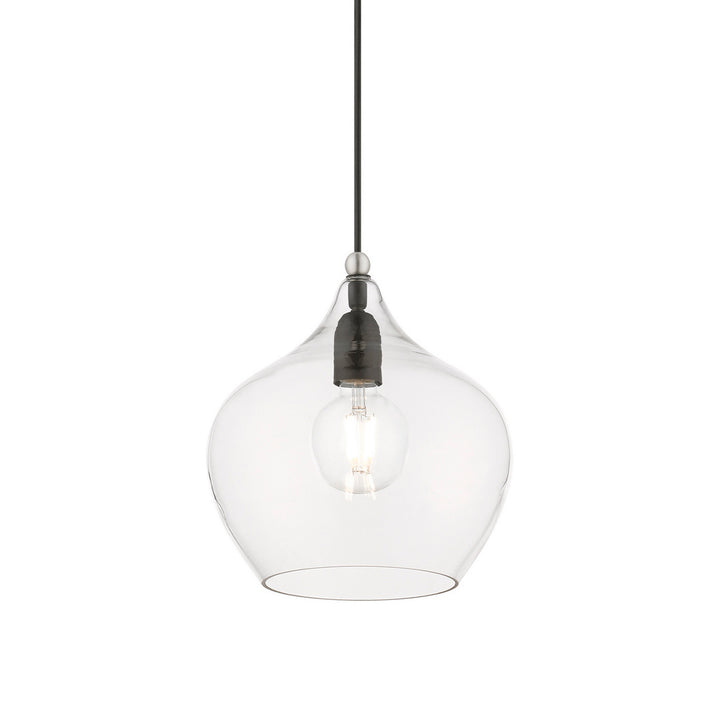 Livex Aldrich 49093-04 Pendant Light - Black w/Brushed Nickel