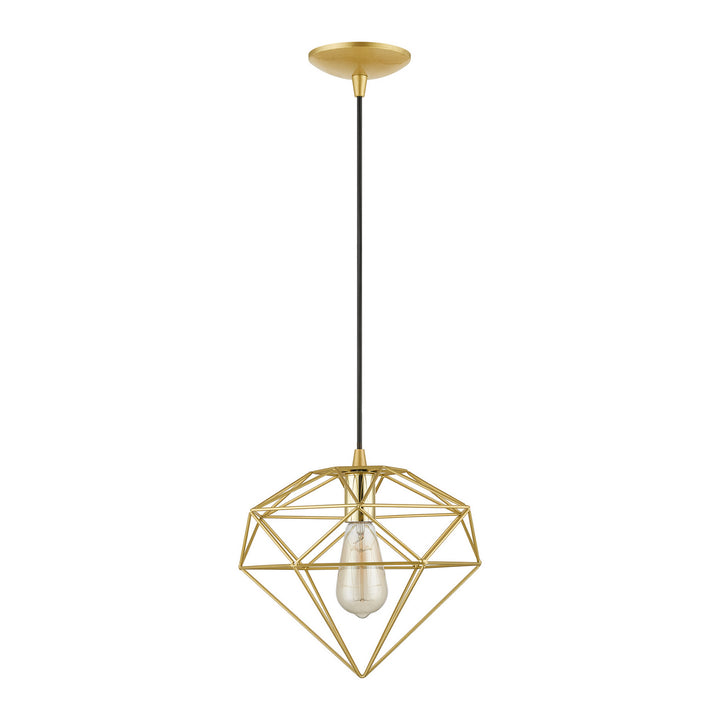 Livex Knox 49152-33 Pendant Light - Soft Gold w/Polished Brass