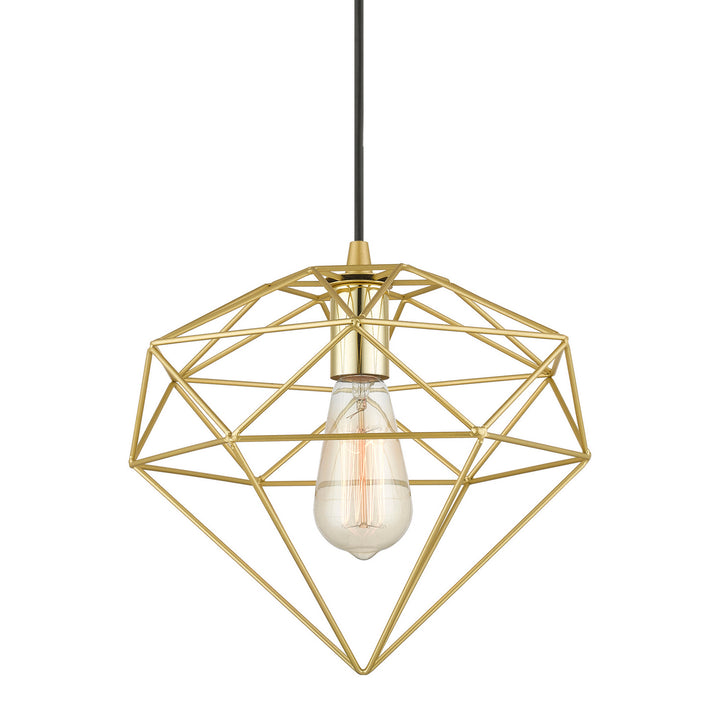 Livex Knox 49152-33 Pendant Light - Soft Gold w/Polished Brass