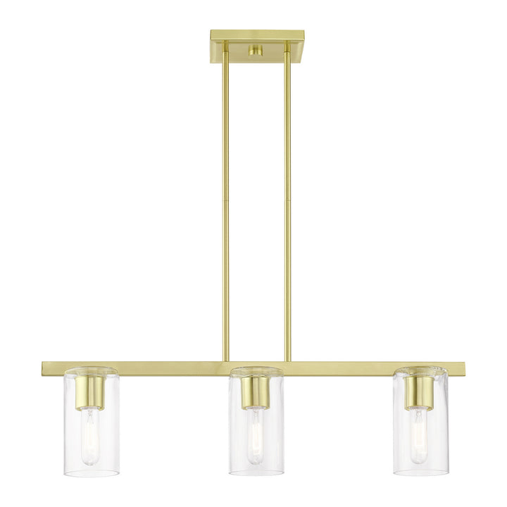 Livex Clarion 49273-12 Pendant Light - Satin Brass