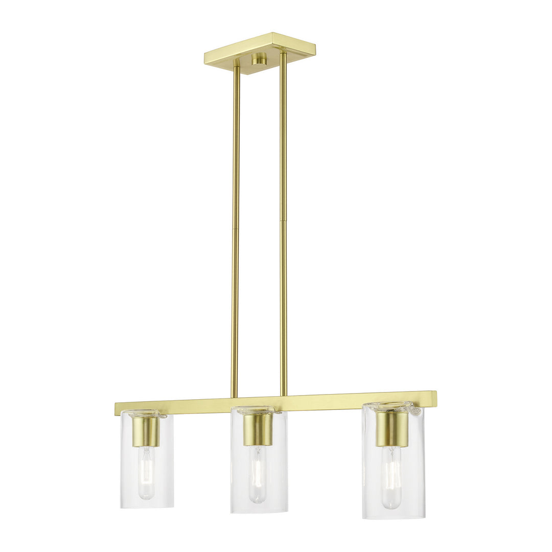 Livex Clarion 49273-12 Pendant Light - Satin Brass