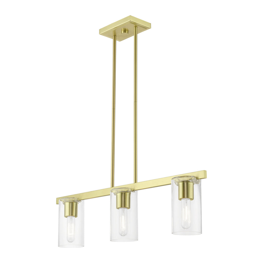 Livex Clarion 49273-12 Pendant Light - Satin Brass