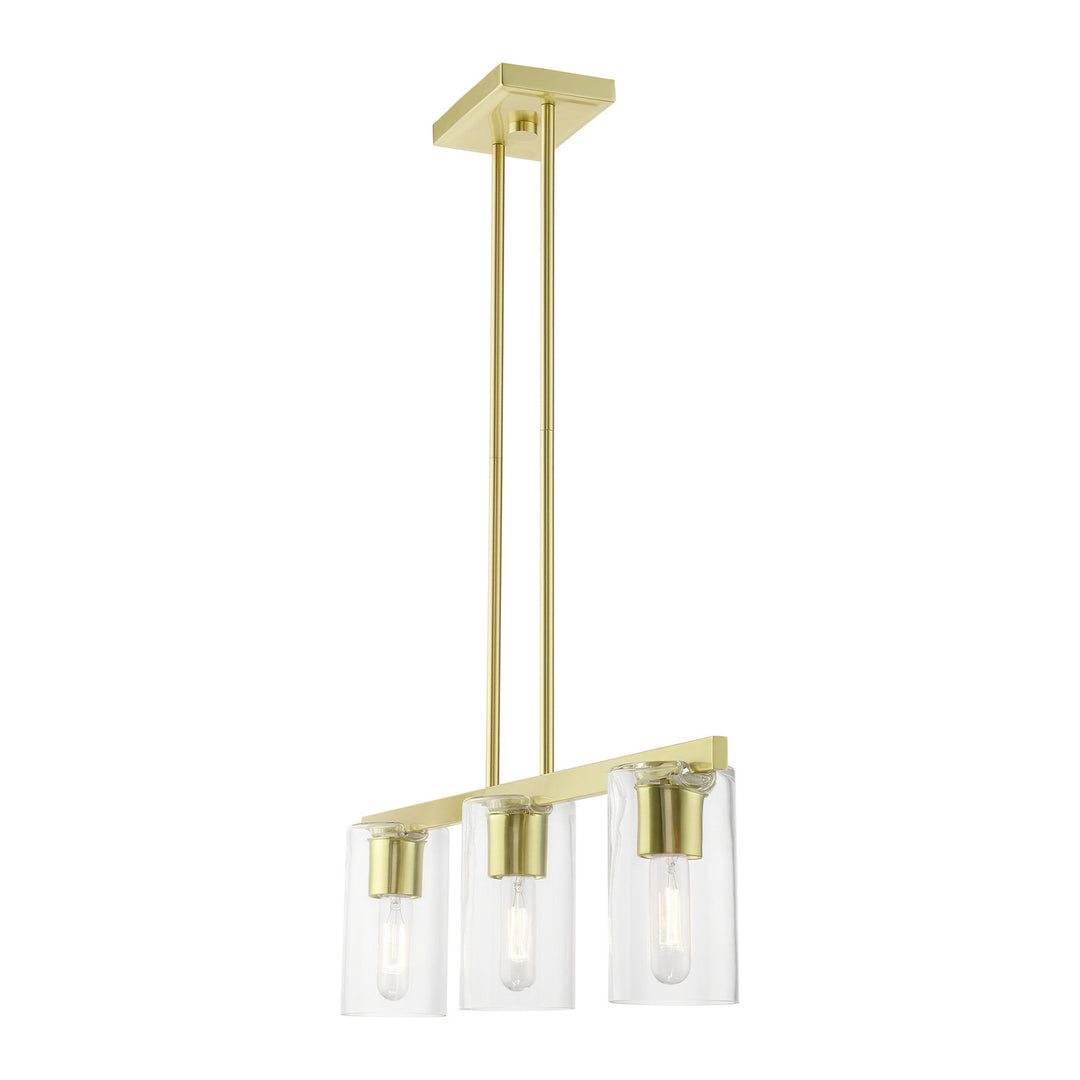 Livex Clarion 49273-12 Pendant Light - Satin Brass