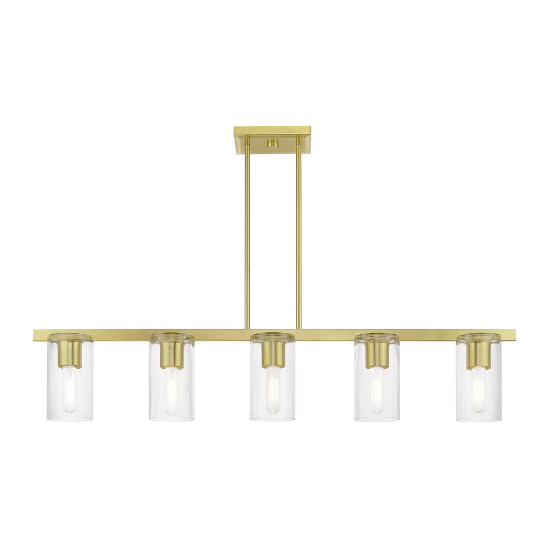 Livex Clarion 49275-12 Pendant Light - Satin Brass