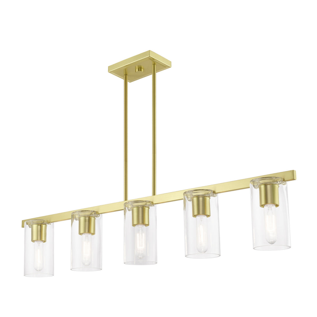 Livex Clarion 49275-12 Pendant Light - Satin Brass