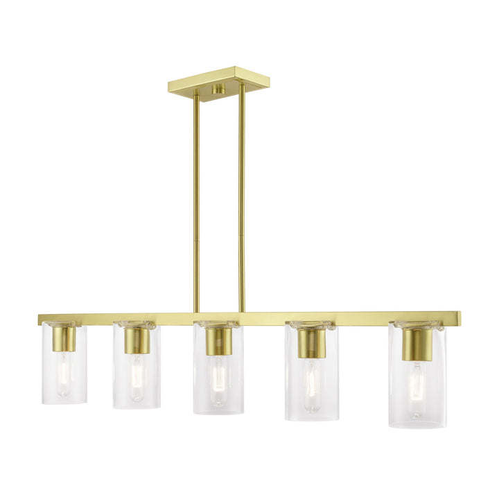 Livex Clarion 49275-12 Pendant Light - Satin Brass