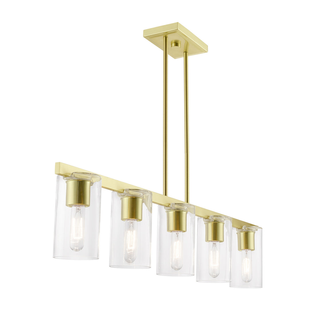 Livex Clarion 49275-12 Pendant Light - Satin Brass