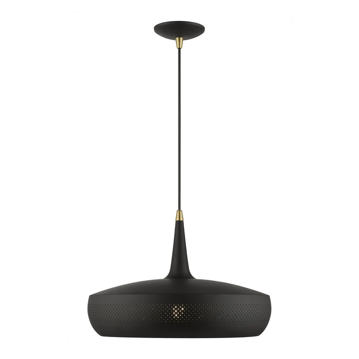 Livex Banbury 49353-04 Pendant Light - Black w/Antique Brass