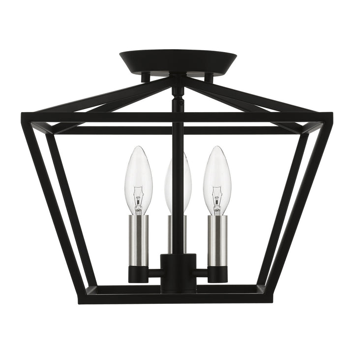 Livex Devone 49430-04 Ceiling Light - Black w/Brushed Nickel