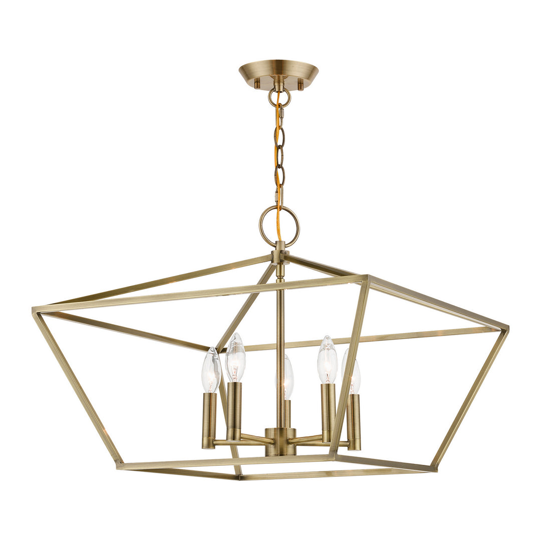 Livex Devone 49435-01 Pendant Light - Antique Brass