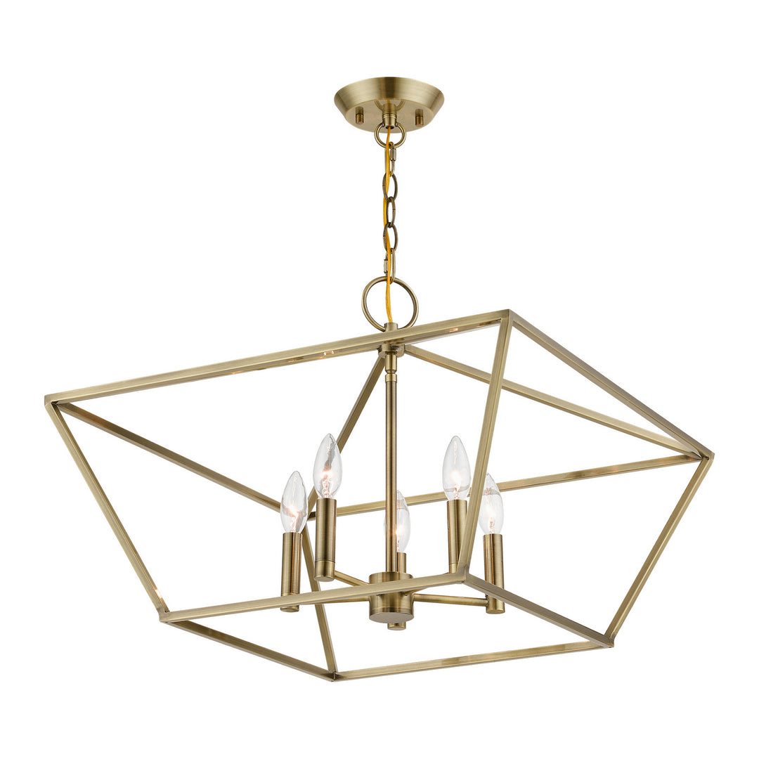 Livex Devone 49435-01 Pendant Light - Antique Brass