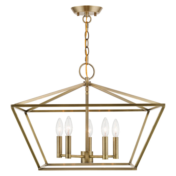 Livex Devone 49435-01 Pendant Light - Antique Brass