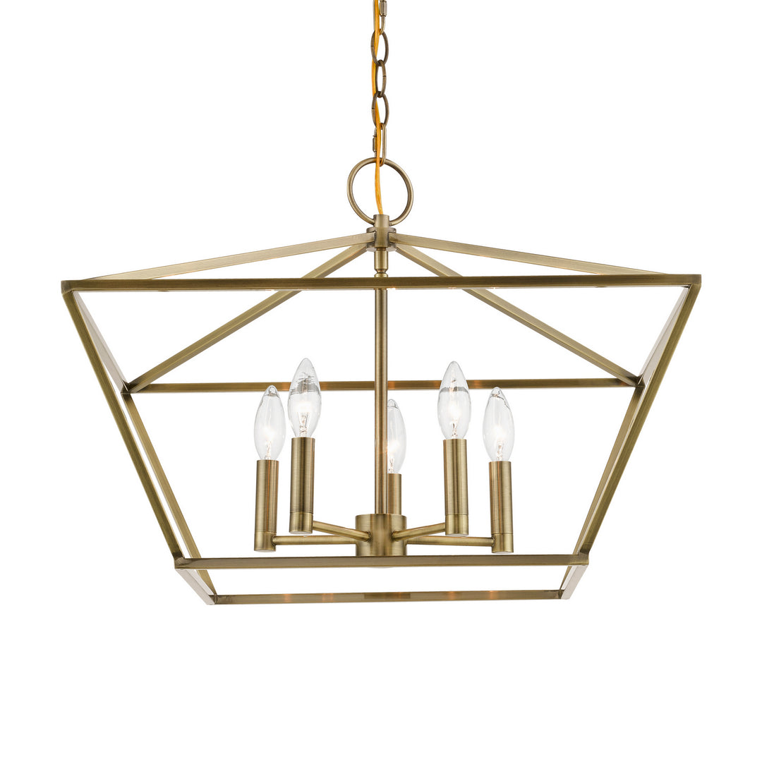 Livex Devone 49435-01 Pendant Light - Antique Brass