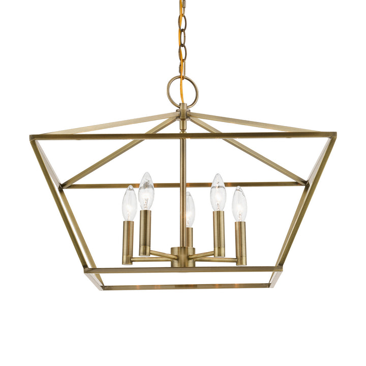 Livex Devone 49435-01 Pendant Light - Antique Brass